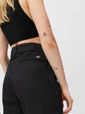 Dickies High Waisted Black Straight-Leg Work Pants